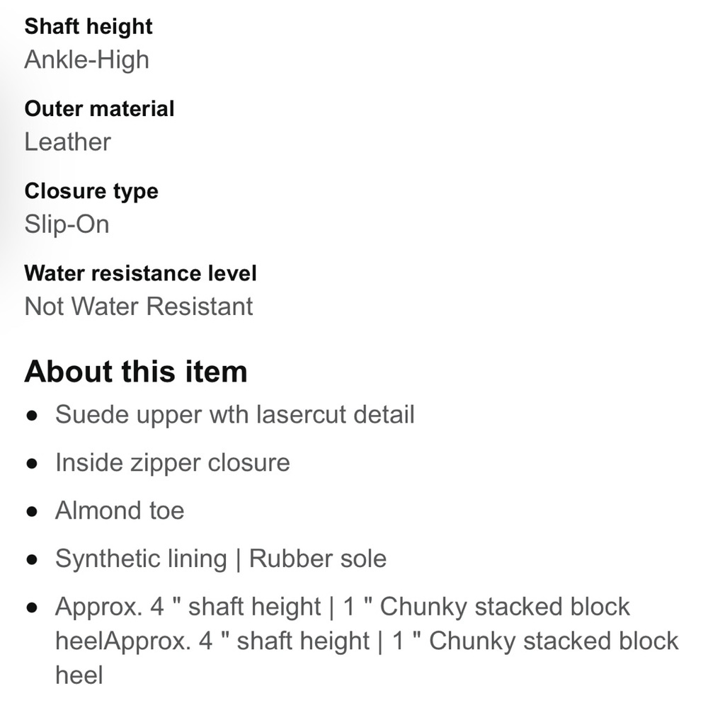 Genuine leather Brinley laser cut boots size 9 - Picture 11 of 12